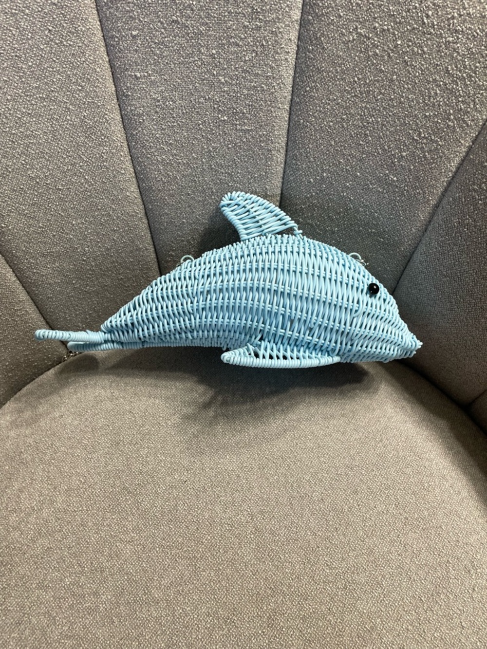 Tik Tok Viral Tommy Bahama Blue Wicker Dolphin Crossbody Shoulder Clutch Bag NWT - Picture 2 of 9
